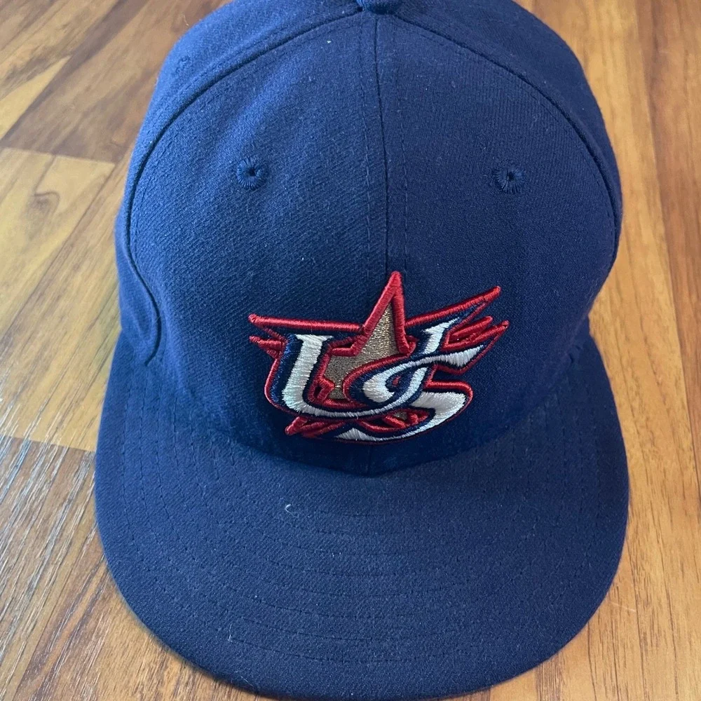 New Era Team USA Baseball World Classic 59FIFTY Fitted Hat 7 1/2 Navy Polyester